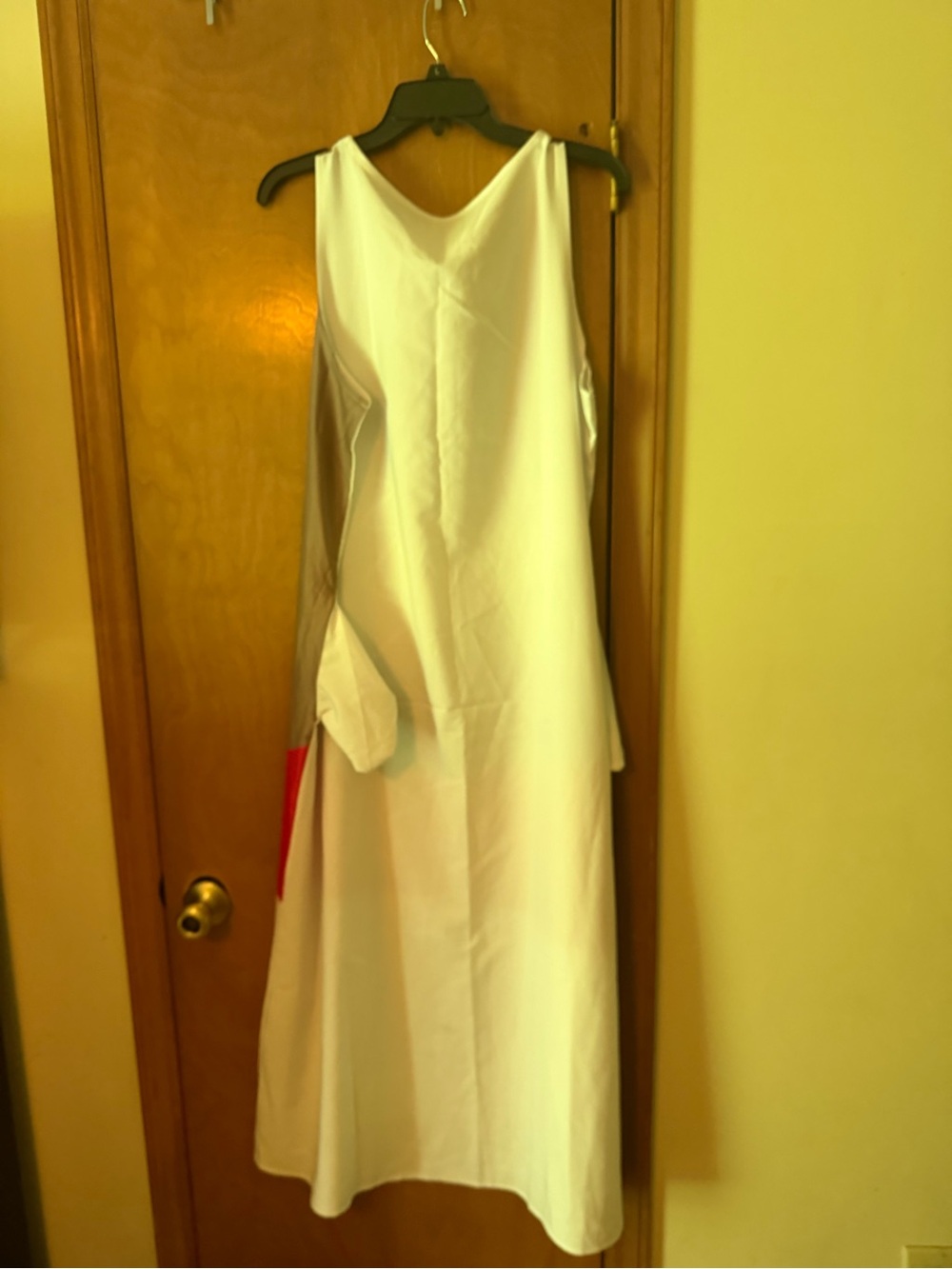 StyleWe Colorblock White, Red & Khaki Maxi Dress - Picture 3 of 3